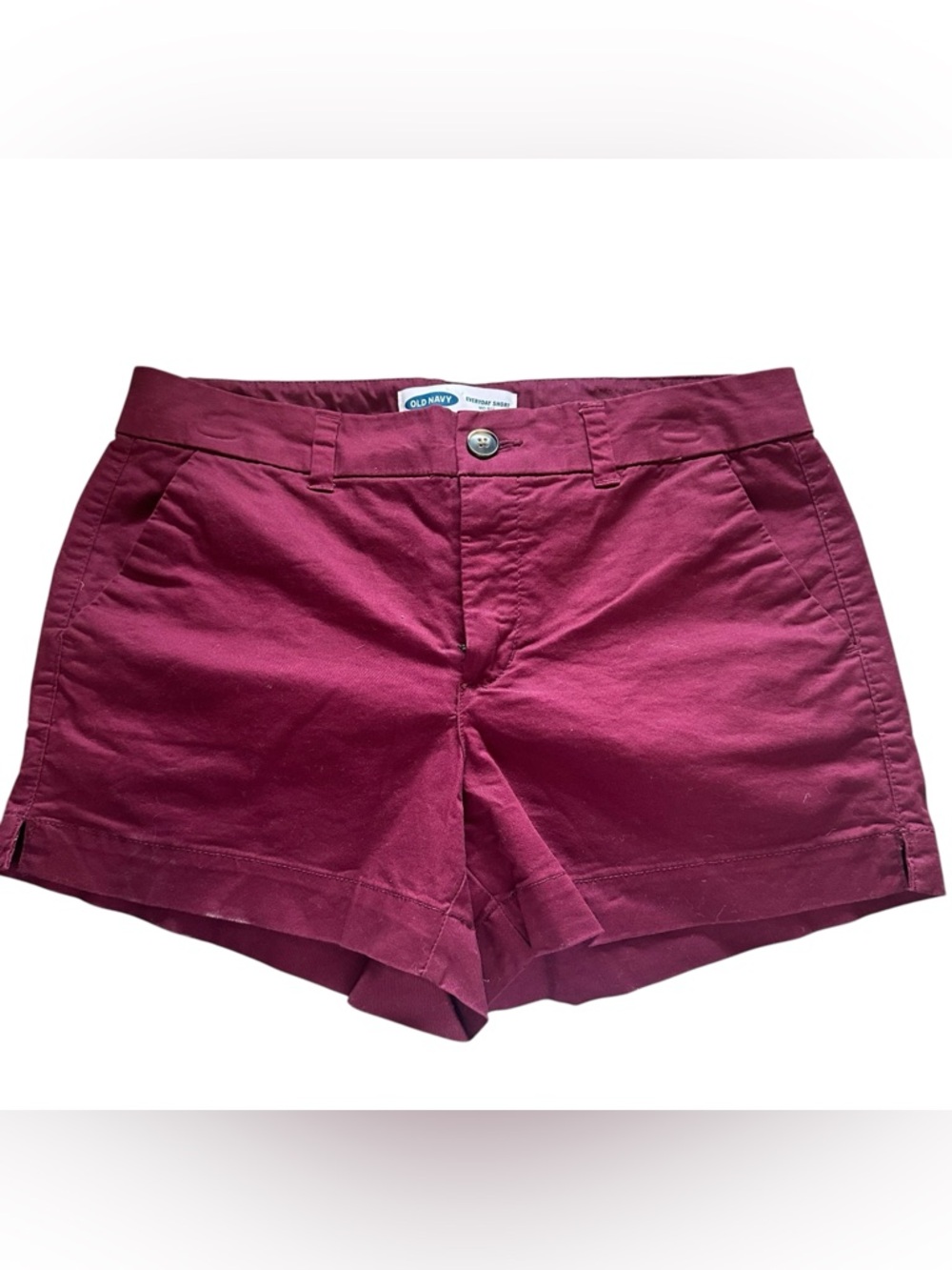 Relaxed Mid-Rise Everyday Shorts - 3 inch inseam Burgandy Sz 6